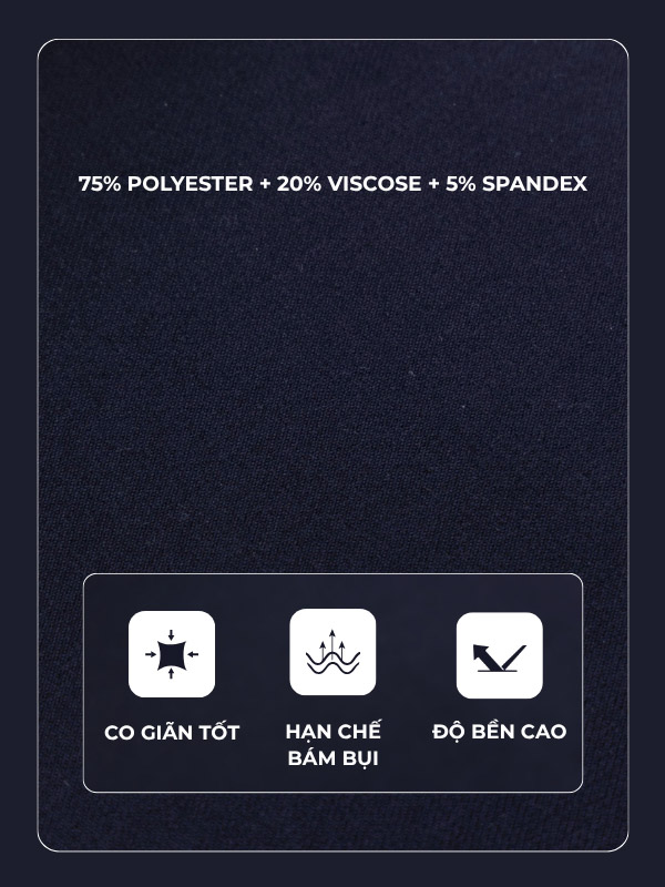 Chất vải Tex Fit có độ bền cao, tính co giãn và đàn hồi tốt
