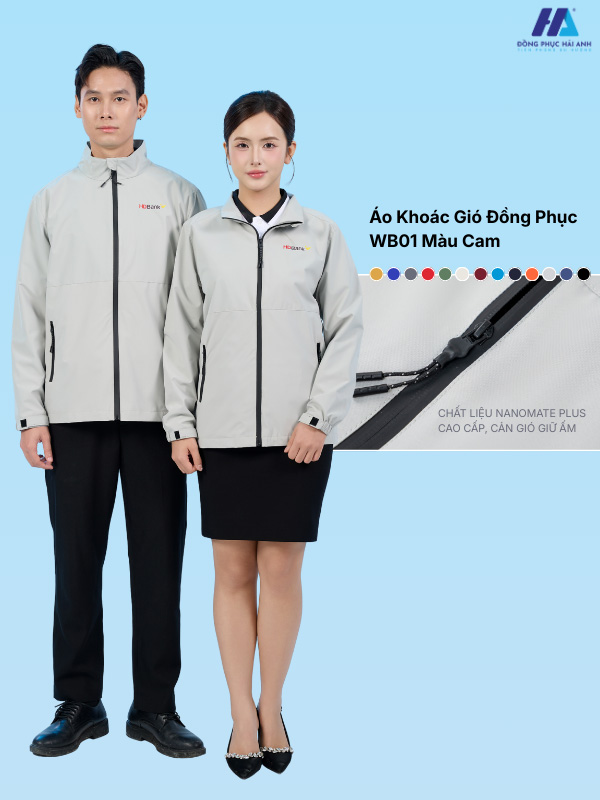 Áo khoác gió Nhà Cái FLY88.COM Xanh Chín, Uy Tín Tặng 188k công ty WB01 màu xám trắng sở hữu vẻ đẹp tối giản, hiện đại