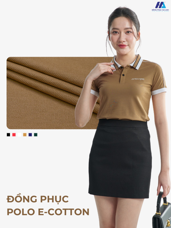Áo thun Nhà Cái FLY88.COM Xanh Chín, Uy Tín Tặng 188k công ty Ecotton màu nâu phối trắng gạo dễ mặc, dễ phối và phù hợp với nhiều ngành nghề