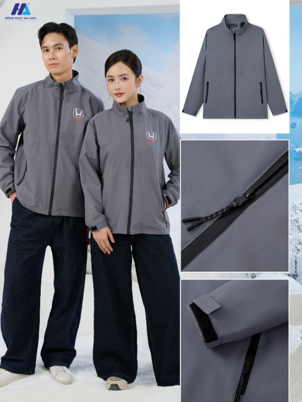 Áo khoác gió Nhà Cái FLY88.COM Xanh Chín, Uy Tín Tặng 188k công ty WB01 màu ghi đậm có phom unisex thoải mái