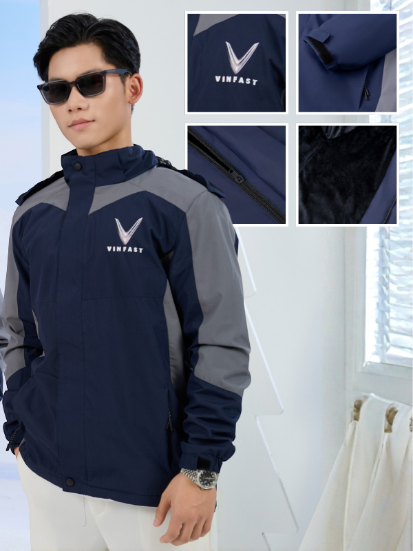 FLy88 quaytay.tv bóng đá áo khoác gió WB03 màu xanh phối ghi đậm mang đến form dáng suông, unisex thoải mái