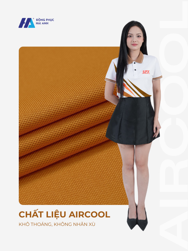 Vải Aircool cao cấp mang lại cảm giác thoáng khí, mát lạnh ngay từ lần đầu mặc
