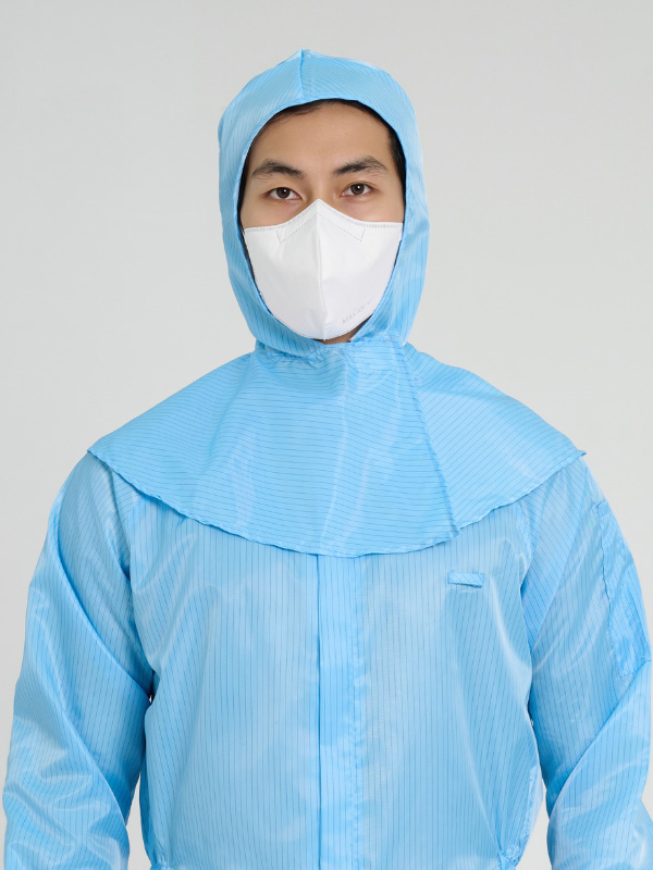 mũ phòng sạch trùm đầu 01 xanh biển