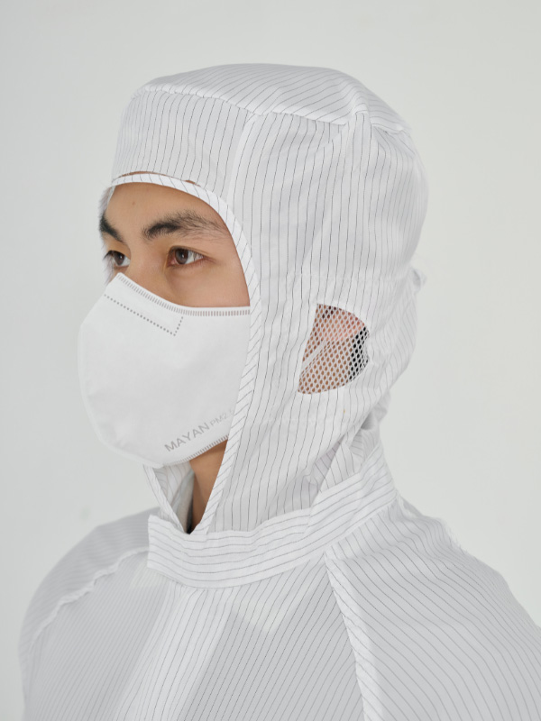 quần áo phòng sạch liền thân mũ liền 02