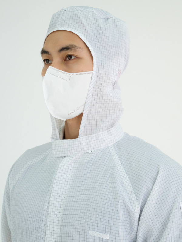 quần áo phòng sạch liền thân mũ liền 05