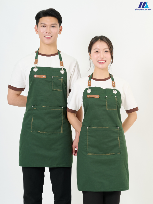 Tạp Dề Yếm Phối Da Màu Ve Chai