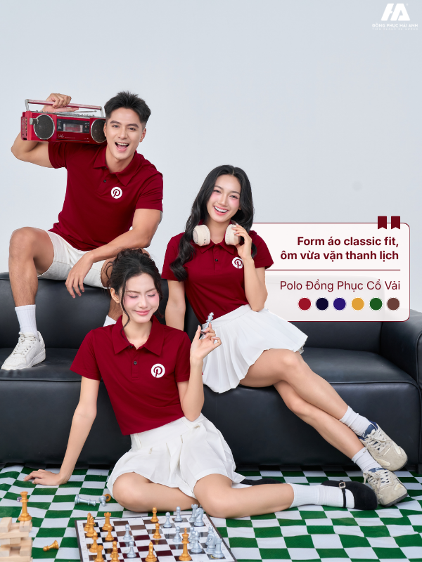 Thiết kế Flyok.vip truy cập ngay polo cổ vải màu đỏ chuyên nghiệp, năng động 